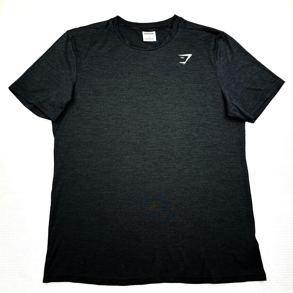 Gymshark Shirt Mens Large Dark Gray Marl Heather Arrival Short Sleeve Gym Tee L